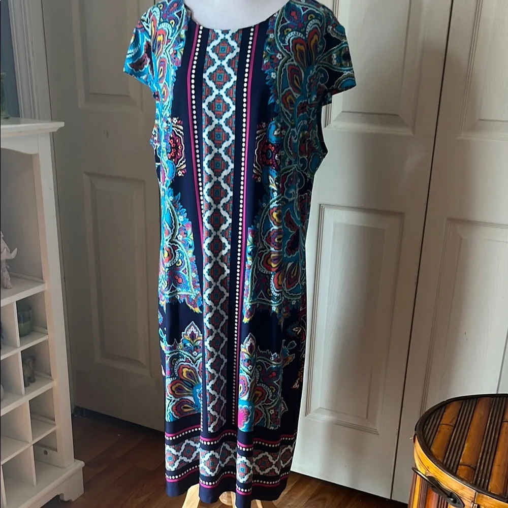 Liz Claiborne Blue Flutter Sleeve Sundress - Picture 1 of 4